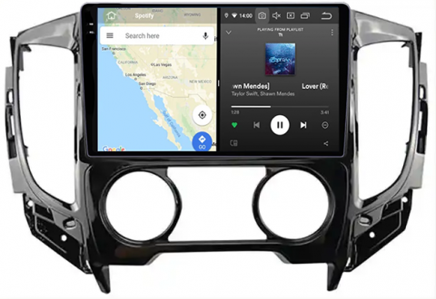 Navigatie dedicata Mitsubishi Triton 2015, 12GB RAM 256GB ROM, Android 13, Rezolutie 2K, Display QLED, 9", DSP, Carplay, Android Auto, Internet, Youtube, Waze, Wi Fi, USB [3]