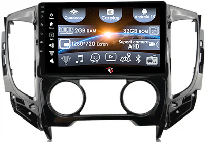Mitsubishi - (Resigilata) Navigatie dedicata Mitsubishi Triton 2015, 2GB RAM 32GB ROM, Quad Core, Display 9" IPS Full HD, Carplay, Android 13, Bluetooth, Magazin Play, Suport camere AHD