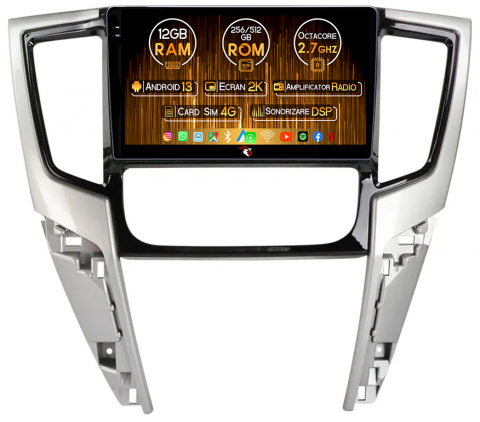 Mitsubishi - Navigatie dedicata Mitsubishi Triton 2019, 12GB RAM 256GB ROM, Android 13, Rezolutie 2K, Display QLED, 9", DSP, Carplay, Android Auto, Internet, Youtube, Waze, Wi Fi, USB