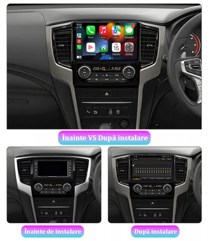 Navigatie dedicata Mitsubishi Triton 2019, 12GB RAM 256GB ROM, Android 13, Rezolutie 2K, Display QLED, 9", DSP, Carplay, Android Auto, Internet, Youtube, Waze, Wi Fi, USB [4]