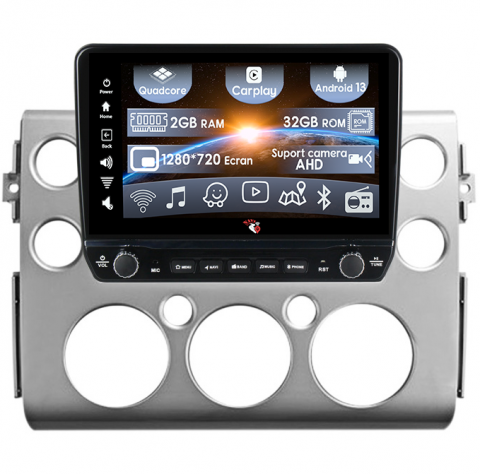 FJ Cruiser J15 2006-2020 - Navigatie dedicata FJ Cruiser J15 2006-2020 cu butoane rotative model 2024, 9 Inch, 2GB RAM 32GB ROM, Quadcore, Android 13, WiFi, Bluetooth, Magazin Play