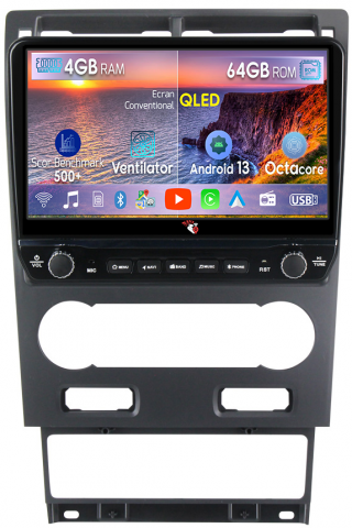 Mondeo 2000-2007 - Navigatie dedicata Mondeo 2000-2007 cu butoane rotative model 2024, 4 GB RAM 64 ROM, Quadcore, Android 13, Display QLED, 9", DSP, Carplay, Android Auto, Internet, Youtube , Waze , WI-FI