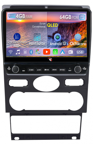 Mondeo 3 2000-2007 - Navigatie dedicata Mondeo 3 2000-2007 cu butoane rotative model 2024, 4 GB RAM 64 ROM, Quadcore, Android 13, Display QLED, 9", DSP, Carplay, Android Auto, Internet, Youtube , Waze , WI-FI