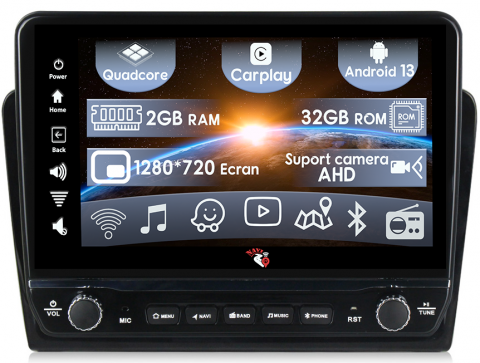 Santana 2013-2017 - Navigatie dedicata Santana 2013-2017 cu butoane rotative model 2024, 9 Inch, 2GB RAM 32GB ROM, Quadcore, Android 13, WiFi, Bluetooth, Magazin Play