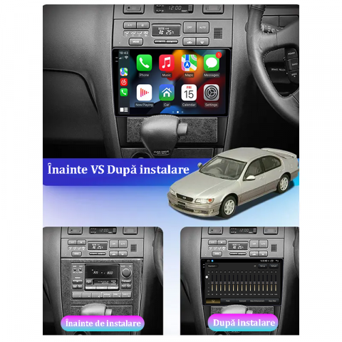 Navigatie dedicata Nissan Cefiro 1994-2000, 12GB RAM 256GB ROM, Android 13, Rezolutie 2K, Display QLED, 9", DSP, Carplay, Android Auto, Internet, Youtube, Waze, Wi Fi, USB [4]