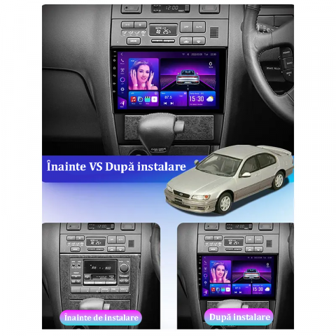 Navigatie dedicata Nissan Cefiro 1994-2000, 4GB RAM 32GB ROM, Octacore, Android 14, Display QLED 1K 9", DSP, Carplay&Android Auto, SIM 4G, Bluetooth, Ventilator Activ [3]
