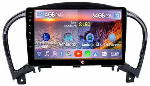 Juke 2010-2014 - Navigatie dedicata Nissan Juke 2010-2014, 4GB RAM 64GB ROM, Octacore, Android 13, Display QLED 9", DSP, Carplay, Android Auto, Internet, Youtube, Waze, WIFI, Bluetooth