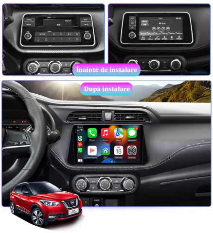 Navigatie dedicata Nissan Kicks Micra P15 2016-2020, 12GB RAM 256GB ROM, Android 13, Rezolutie 2K, Display QLED, 9", DSP, Carplay, Android Auto, Internet, Youtube, Waze, Wi Fi, US [4]