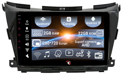 Murano 2014-2020 - (Resigilata) Navigatie dedicata Nissan Murano 2014-2020, 2GB RAM 32GB ROM, Quad Core, Display 10" IPS Full HD, Carplay, Android 13, Bluetooth, Magazin Play, Suport camere AHD