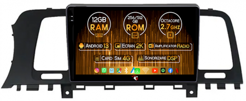 Nissan - Navigatie dedicata Nissan Murano Z51 2008-2014, 12GB RAM 256GB ROM, Android 13, Rezolutie 2K, Display QLED, 9", DSP, Carplay, Android Auto, Internet, Youtube, Waze, Wi Fi, USB