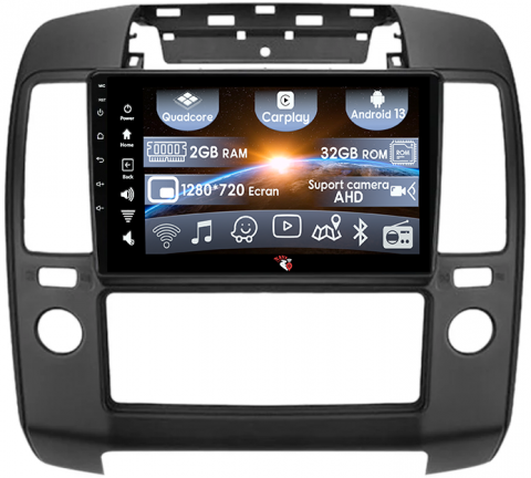 Navara 2004-2010 - (Resigilata) Navigatie dedicata Nissan Navara 2004-2010, 2GB RAM 32GB ROM, Quad Core, Display 9" IPS Full HD, Carplay, Android 13, Bluetooth, Magazin Play, Suport camere AHD