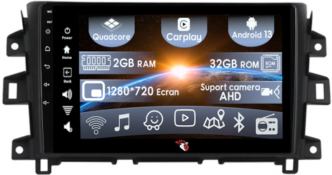 Nissan - (Resigilata) Navigatie dedicata Nissan Navara NP300 2011-2016, 2GB RAM 32GB ROM, Quad Core, Display 9" IPS Full HD, Carplay, Android 13, Bluetooth, Magazin Play, Suport camere AHD