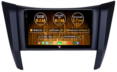 Nissan - Navigatie dedicata Nissan Navara NP300 Frontier 2017, 12GB RAM 256GB ROM, Android 13, Rezolutie 2K, Display QLED, 9", DSP, Carplay, Android Auto, Internet, Youtube, Waze, Wi Fi