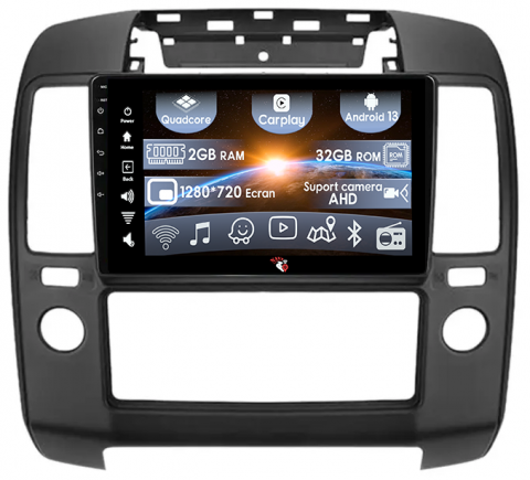 Nissan - (Resigilata) Navigatie dedicata Nissan Pathfinder 2004-2012, 2GB RAM 32GB ROM, Quad Core, Display 9" IPS Full HD, Carplay, Android 13, Bluetooth, Magazin Play, Suport camere AHD