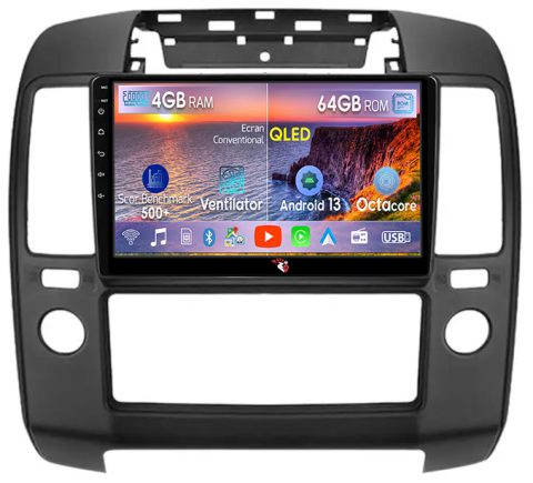Pathfinder R51 (2004-2012) - Navigatie dedicata Nissan Pathfinder 2004-2012, 4GB RAM 64GB ROM, Octacore, Android 13, Display QLED 9", DSP, Carplay, Android Auto, Internet, Youtube, Waze, WIFI, Bluetooth