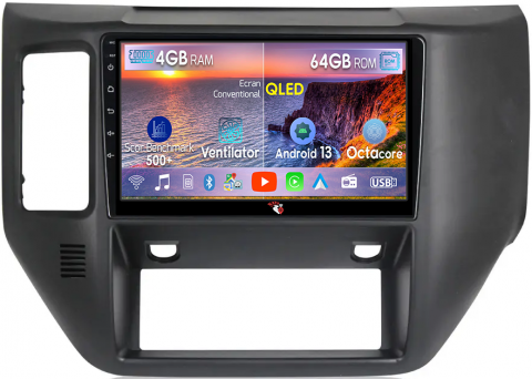 Patrol 2004-2021 - Navigatie dedicata Nissan Patrol 2004-2021, 4GB RAM 64GB ROM, Octacore, Android 13, Display QLED 9", DSP, Carplay, Android Auto, Internet, Youtube, Waze, WIFI, Bluetooth