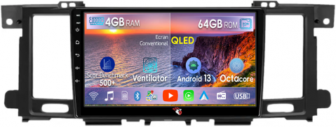 Patrol 2010 - 2020 - Navigatie dedicata Nissan Patrol 2010-2020, 4GB RAM 64GB ROM, Octacore, Android 13, Display QLED 9", DSP, Carplay, Android Auto, Internet, Youtube, Waze, WIFI, Bluetooth