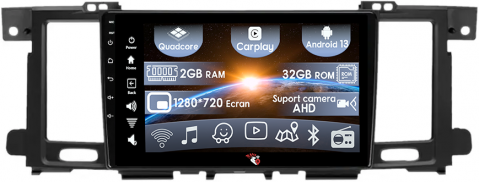 Patrol 2010 - 2020 - (Resigilata) Navigatie dedicata Nissan Patrol 2010-2020, 2GB RAM 32GB ROM, Quad Core, Display 9" IPS Full HD, Carplay, Android 13, Bluetooth, Magazin Play, Suport camere AHD