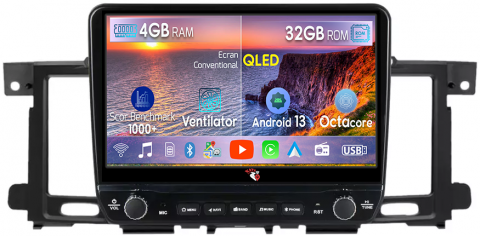 Navigatie dedicata Nissan Patrol 2012-2018, 4GB RAM 32GB ROM, Octacore, Android 14, Display QLED 1K 9", DSP, Carplay&Android Auto, SIM 4G, Bluetooth, Ventilator Activ