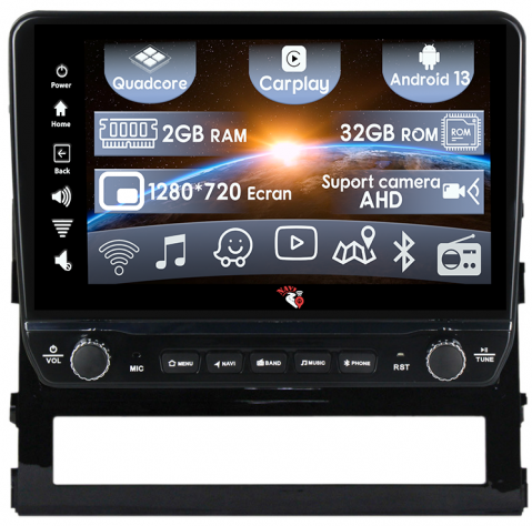 Land Cruiser (2015-) - Navigatie dedicata Land Cruiser 200 2015-2018 cu butoane rotative model 2024, 9 Inch, 2GB RAM 32GB ROM, Quadcore, Android 13, WiFi, Bluetooth, Magazin Play