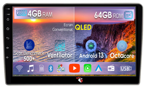 X-Trail 2000-2007 - Navigatie dedicata Nissan X-Trail 2000-2007, 4GB RAM 64GB ROM, Octacore, Android 13, Display QLED 10", DSP, Carplay, Android Auto, Internet, Youtube, Waze, WIFI, Bluetooth