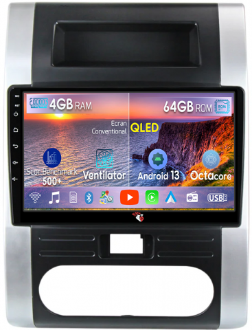 X-Trail 2007-2015 - Navigatie dedicata Nissan X-Trail 2007-2015, 4GB RAM 64GB ROM, Octacore, Android 13, Display QLED 10", DSP, Carplay, Android Auto, Internet, Youtube, Waze, WIFI, Bluetooth