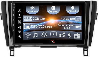 Qashqai (2013-2018) - (Resigilata) Navigatie dedicata Nissan X-Trail, Qashqai 2013-2018, 2GB RAM 32GB ROM, Quad Core, Display 10.1" IPS Full HD, Carplay, Android 13, Bluetooth, Magazin Play, Suport camere AHD