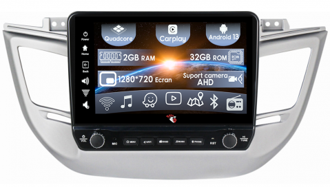 Hyundai - Navigatie dedicata Tucson 2014-2018 cu butoane rotative model 2024, 9 Inch, 2GB RAM 32GB ROM, Quadcore, Android 13, WiFi, Bluetooth, Magazin Play
