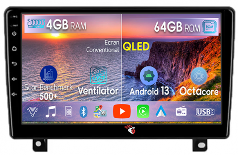 Opel - Navigatie dedicata Opel Astra H 2006 - 2014, 4GB RAM 64GB ROM, Octacore, Android 13, Display QLED 9", DSP, Carplay, Android Auto, Internet, Youtube, Waze, WIFI, Bluetooth