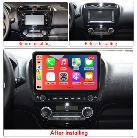 Navigatie dedicata Mirage Attrage 2012-2018 cu butoane rotative model 2024, 9 Inch, 2GB RAM 32GB ROM, Quadcore, Android 13, WiFi, Bluetooth, Magazin Play [4]