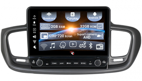 Kia - Navigatie dedicata Sorento 2014-2017 cu butoane rotative model 2024, 10 Inch, 2GB RAM 32GB ROM, Quadcore, Android 13, WiFi, Bluetooth, Magazin Play