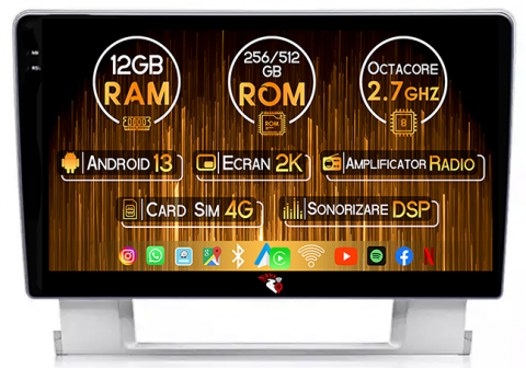 Opel - Navigatie dedicata Opel Astra J 2009-2015, 12GB RAM 256GB ROM, Android 13, Rezolutie 2K, Display QLED, 9", DSP, Carplay, Android Auto, Internet, Youtube, Waze, Wi Fi, USB