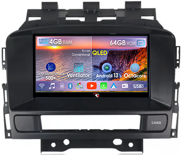 Opel - Navigatie dedicata Opel Astra J, 4GB RAM 64GB ROM, Octacore, Android 13, Display QLED 9", DSP, Carplay, Android Auto, Internet, Youtube, Waze, WIFI, Bluetooth