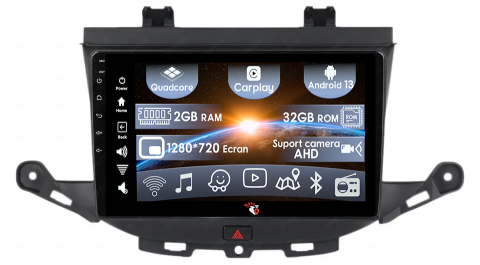 Opel - (Resigilata) Navigatie dedicata Opel Astra K 2016-2020, 2GB RAM 32GB ROM, Quad Core, Display 9" IPS Full HD, Carplay, Android 13, Bluetooth, Magazin Play, Suport camere AHD
