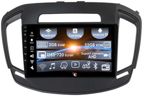 Navigatii 2GB RAM - (Resigilata) Navigatie dedicata Opel Insignia 2013-2017, 2GB RAM 32GB ROM, Quad Core, Display 9" IPS Full HD, Carplay, Android 13, Bluetooth, Magazin Play, Suport camere AHD