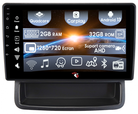 Navigatii 2GB RAM - (Resigilata) Navigatie dedicata Opel Vivaro 2010-2014, 2GB RAM 32GB ROM, Quad Core, Display 9" IPS Full HD, Carplay, Android 13, Bluetooth, Magazin Play, Suport camere AHD