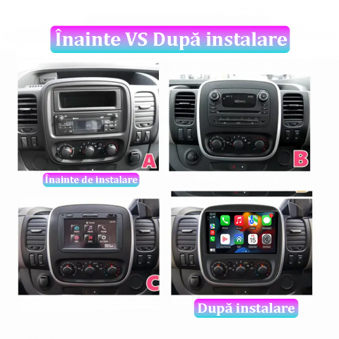 Navigatie dedicata Opel Vivaro B 2014-2018, 12GB RAM 256GB ROM, Android 13, Rezolutie 2K, Display QLED, 9", DSP, Carplay, Android Auto, Internet, Youtube, Waze, Wi Fi, USB [4]