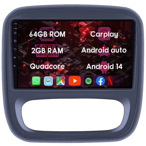 (Resigilata) Navigatie dedicata Opel Vivaro B 2014-2018, 2GB RAM 32GB ROM, Quad Core, Display 9" IPS Full HD, Carplay, Android 13, Bluetooth, Magazin Play, Suport camere AHD [8]