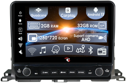Highlander (2014-2018) - Navigatie dedicata Highlander 2013-2018 cu butoane rotative model 2024, 10 Inch, 2GB RAM 32GB ROM, Quadcore, Android 13, WiFi, Bluetooth, Magazin Play