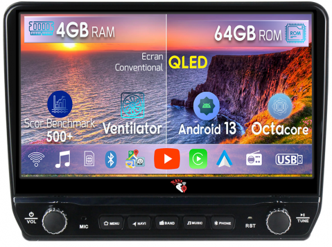 Passat B5 2000-2005 - Navigatie dedicata Passat B5 cu butoane rotative model 2024, 4GB RAM 64GB ROM, Quadcore, Android 13, Display QLED 9", DSP, Carplay, Android Auto, Internet, Youtube, Waze, WIFI, Bluet