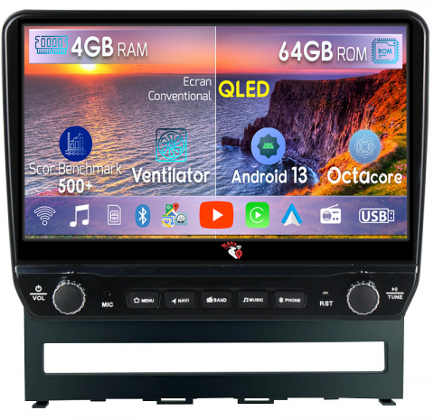 Perla 9 2009 Idea 2011 2014 - Navigatie dedicata Perla 9 2009 Idea 2011 2014 cu butoane rotative model 2024, 4 GB RAM 64 ROM, Quadcore, Android 13, Display QLED, 9", DSP, Carplay, Android Auto, Internet, Youtube , Waze , WI