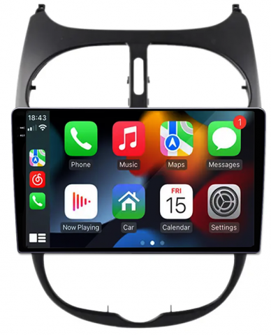 Navigatie dedicata Peugeot 206 2004-2008, 12GB RAM 256GB ROM, Android 13, Rezolutie 2K, Display QLED, 9", DSP, Carplay, Android Auto, Internet, Youtube, Waze, Wi Fi, USB [1]