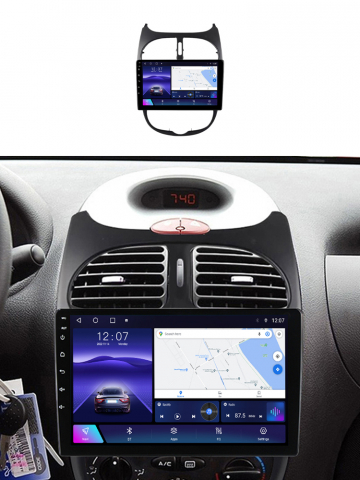 Navigatie dedicata Peugeot 206 2004-2008, 4GB RAM 64GB ROM, Octacore, Android 13, Display QLED 9", DSP, Carplay, Android Auto, Internet, Youtube, Waze, WIFI, Bluetooth [5]