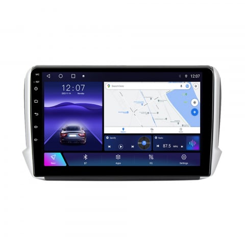 Peugeot 2008 - Navigatie dedicata Peugeot 208 / 2008 ( 2012 - 2020 ), 8GB RAM 128GB ROM, Octacore, Platforma TS18, Android 13, Display QLED 9”, Suporta camera 360º, DSP, Carplay&Android Auto, SIM 4G, Ventilator Acti