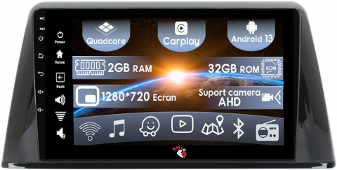 Peugeot - (Resigilata) Navigatie dedicata Peugeot 308 2016-2018, 2GB RAM 32GB ROM, Quad Core, Display 9" IPS Full HD, Carplay, Android 13, Bluetooth, Magazin Play, Suport camere AHD