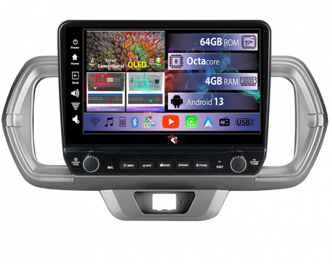 Toyota - Navigatie dedicata Passo 2016-2020 cu butoane rotative model 2024, 4GB RAM 64GB ROM, Quadcore, Android 13, Display QLED 9", DSP, Carplay, Android Auto, Internet, Youtube, Waze, WIFI,