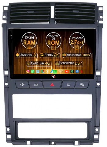 405 2010-2019 - Navigatie dedicata Peugeot 405 2010-2019, 12GB RAM 256GB ROM, Android 13, Rezolutie 2K, Display QLED, 9", DSP, Carplay, Android Auto, Internet, Youtube, Waze, Wi Fi, USB