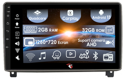Peugeot - (Resigilata) Navigatie dedicata Peugeot 407 2004-2011, 2GB RAM 32GB ROM, Quad Core, Display 9" IPS Full HD, Carplay, Android 13, Bluetooth, Magazin Play, Suport camere AHD