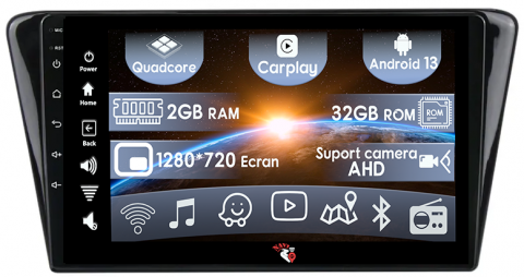 Peugeot - (Resigilata) Navigatie dedicata Peugeot 408 2014+, 2GB RAM 32GB ROM, Quad Core, Display 10" IPS Full HD, Carplay, Android 13, Bluetooth, Magazin Play, Suport camere AHD
