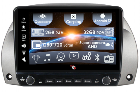 RAV4 2001-2006 - Navigatie dedicata RAV4 2001-2006 cu butoane rotative model 2024, 9 Inch, 2GB RAM 32GB ROM, Quadcore, Android 13, WiFi, Bluetooth, Magazin Play